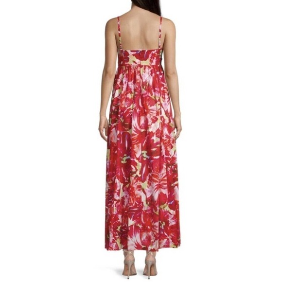 Milly Noah Brushstroke Poplin Maxi Dress Womens Size 2 $425 - Picture 4 of 16